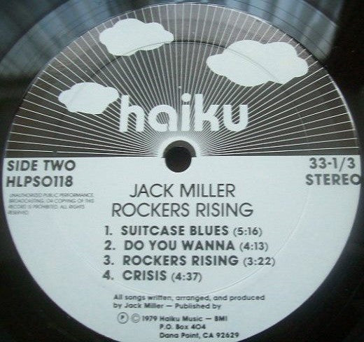 Jack Miller - Rockers Rising (LP) (Mint (M))