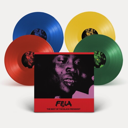 Fela Kuti - Best of the Black President 4LP (Red, Green, Blue, & Yellow Colored Vinyl)