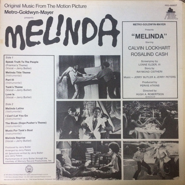 Jerry Butler And Jerry Peters - Melinda (Original Music From The Motion Picture) (LP) (Mint (M)) USED