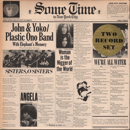 John Lennon & Yoko Ono / The Plastic Ono Band With Elephants Memory Plus Invisible Strings - Some Time In New York City (2xLP) (Very Good Plus (VG+)) USED