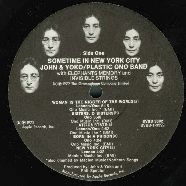 John Lennon & Yoko Ono / The Plastic Ono Band With Elephants Memory Plus Invisible Strings - Some Time In New York City (2xLP) (Very Good Plus (VG+)) USED