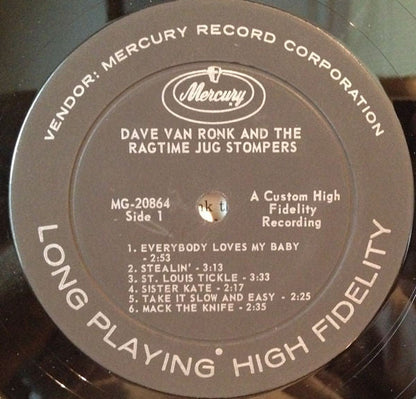 Dave Van Ronk With The Ragtime Jug Stompers - Ragtime Jug Stompers (LP) (Very Good (VG)) USED