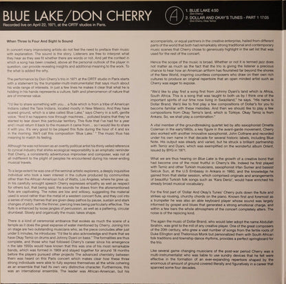 Don Cherry - Blue Lake (2xLP) (Mint (M)) USED