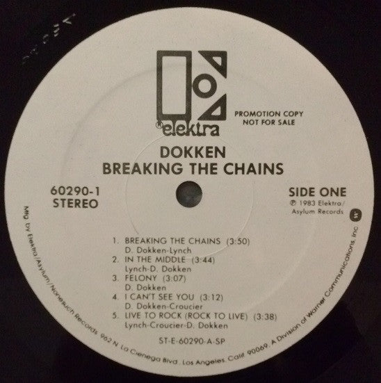 Dokken - Breaking The Chains (LP) (Very Good (VG))