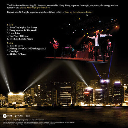 Air Supply - The Hits - Live in Hong Kong LP (180 Gram Vinyl)
