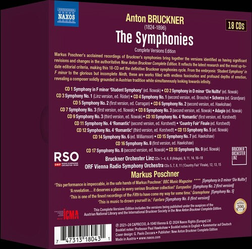 Bruckner Orchestra Linz - Bruckner: Symphonies Nos. " 0 "‚Äì9 18CD