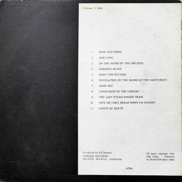 John Fahey - Vol 3 / Dance Of Death & Other Plantation Favorites (LP) (Very Good (VG)) USED