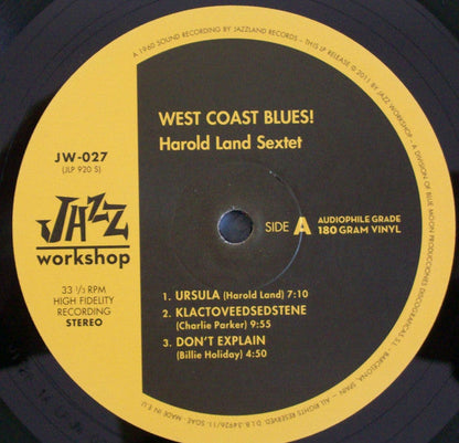 Harold Land - West Coast Blues! LP (180g, Audiophile, Limited Edition, Remastered, Jazz Workshop)